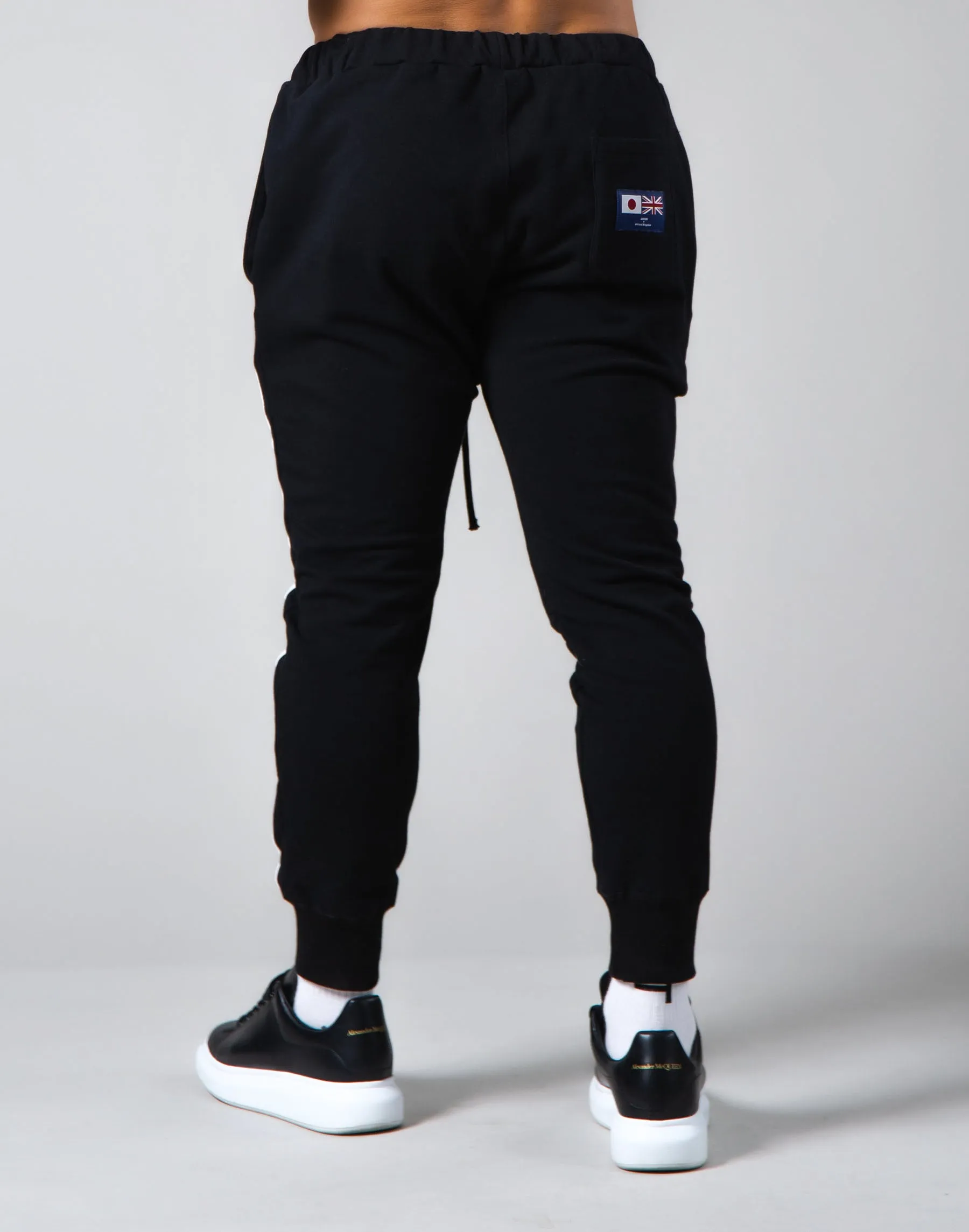 2Way Stretch Side 2 Line Warm Sweat Pants - Black