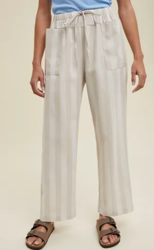 Alana Linen Stripe Pants