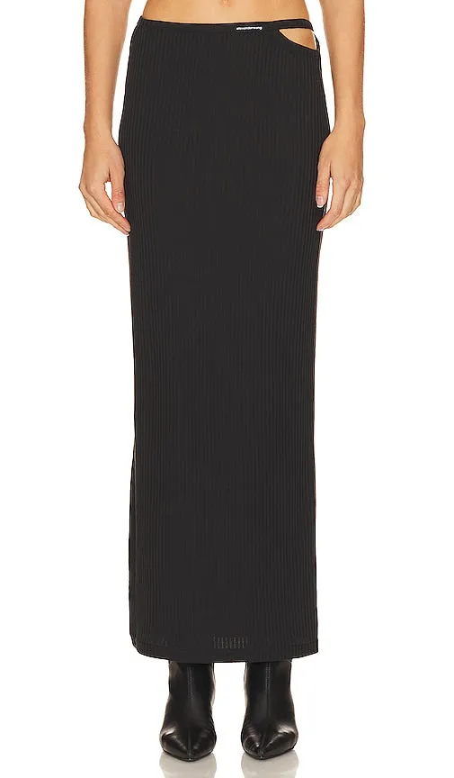 Alexander Wang Floor Length Skirt in Black