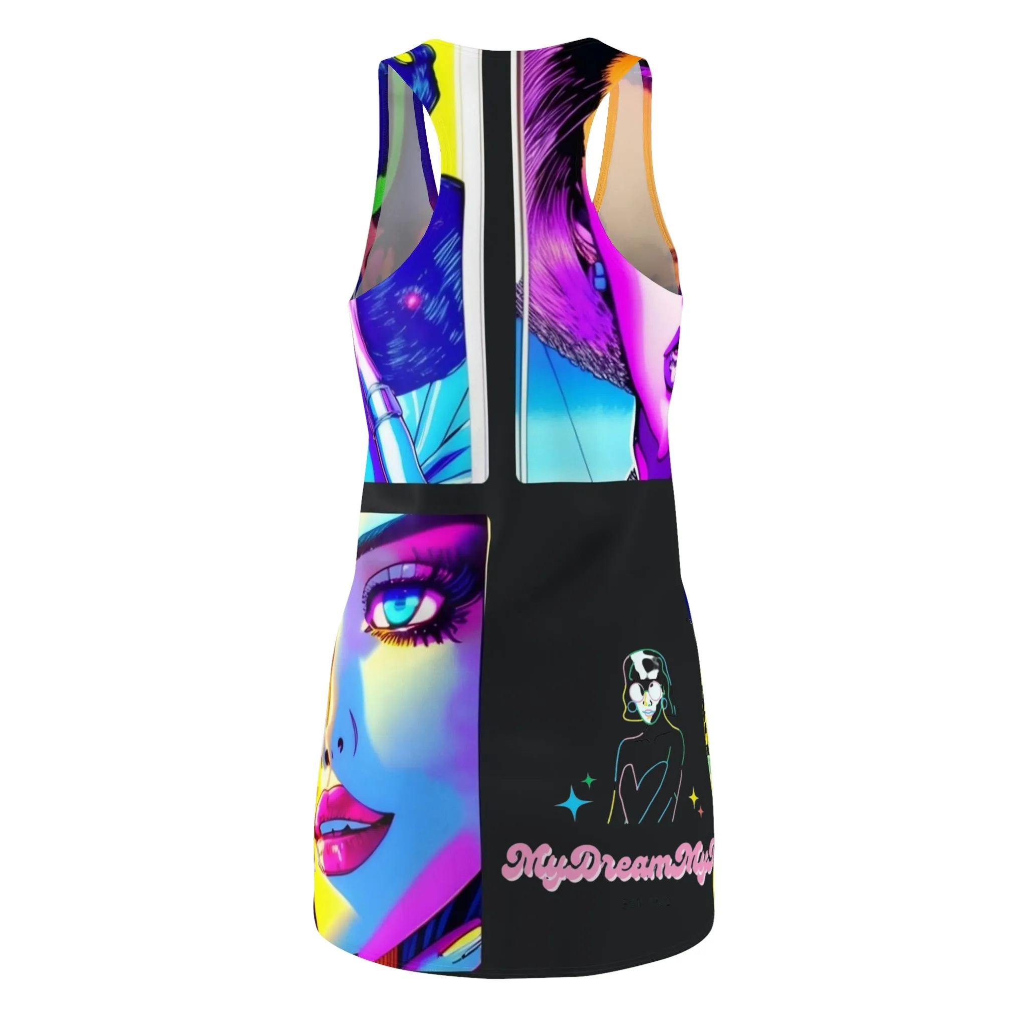 Anime Art  Women's Cut & Sew Racerback Dress (AOP)