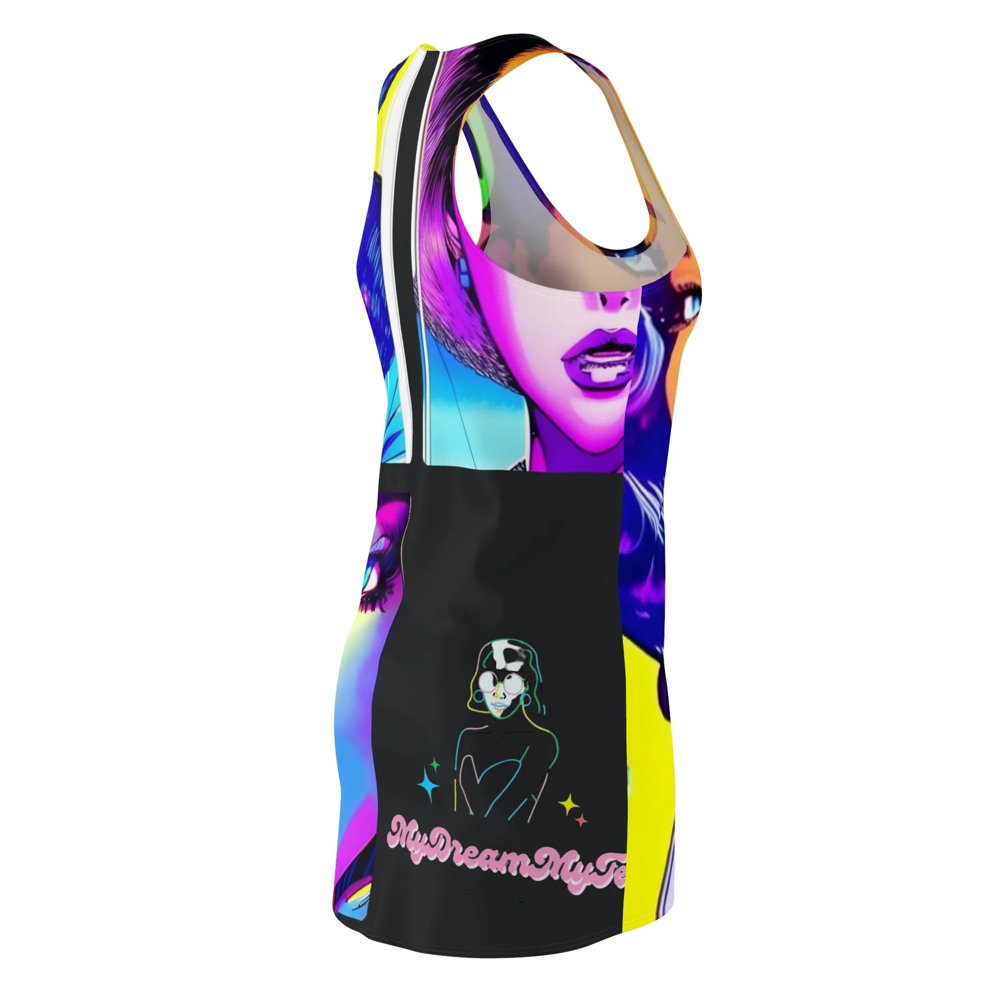 Anime Art  Women's Cut & Sew Racerback Dress (AOP)