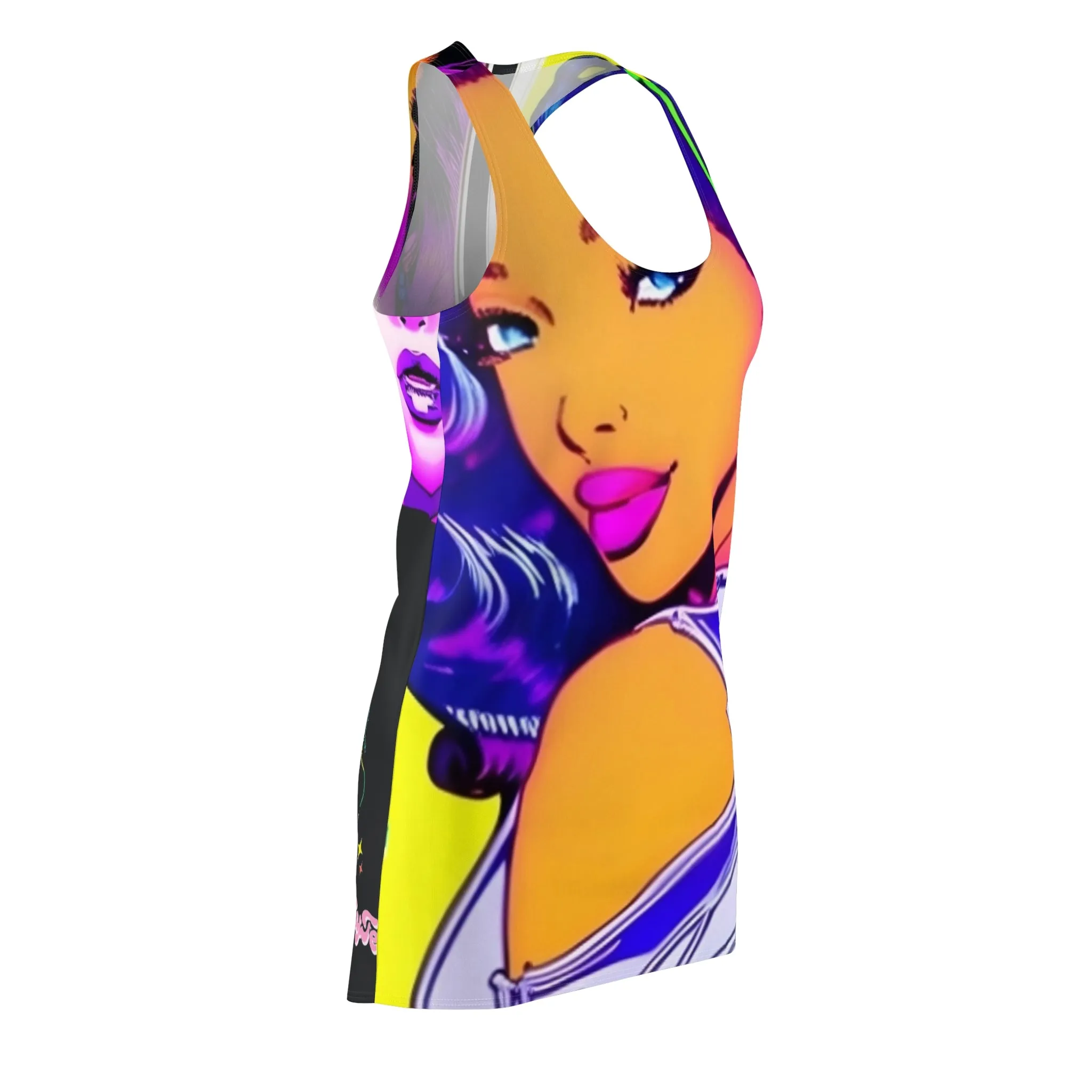 Anime Art  Women's Cut & Sew Racerback Dress (AOP)