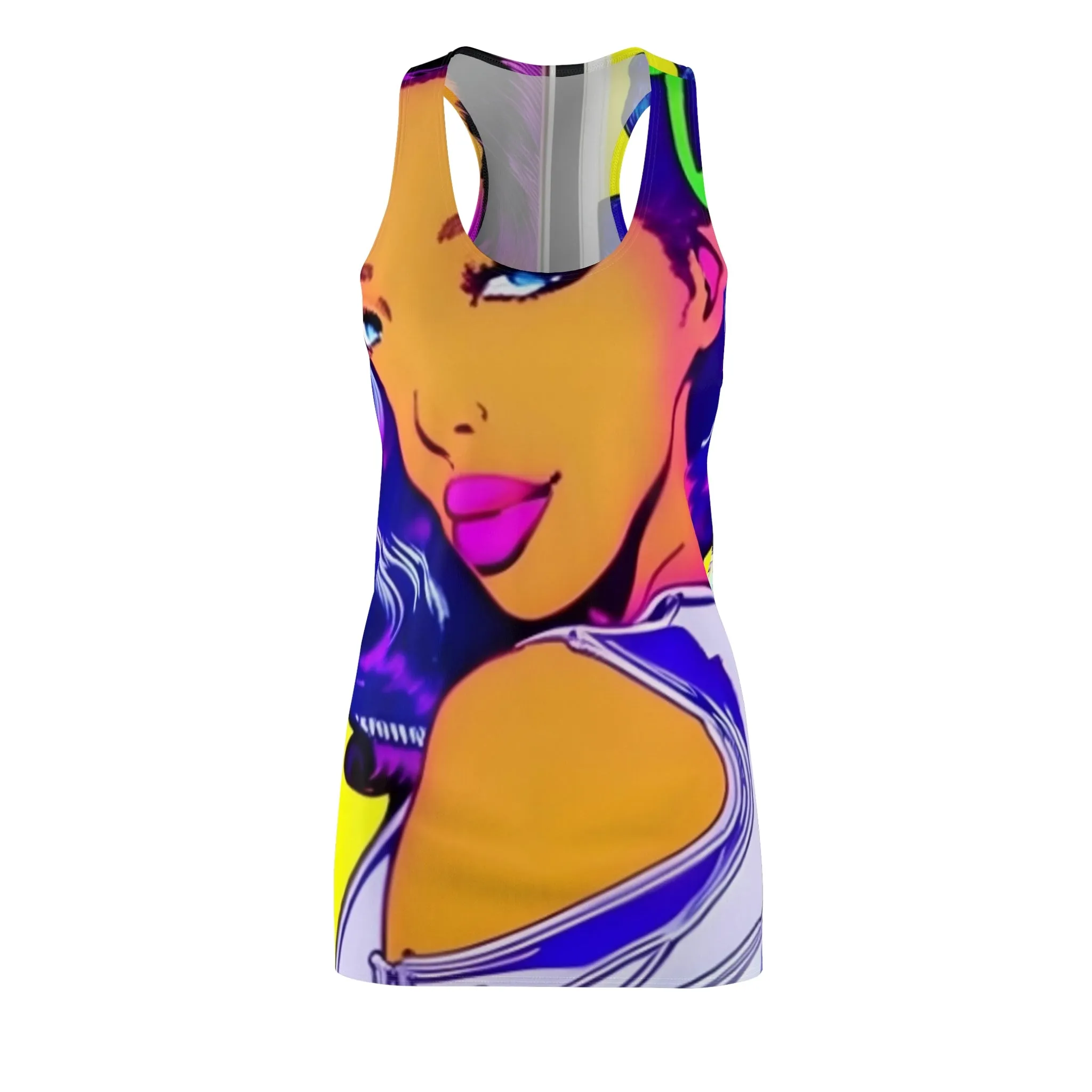 Anime Art  Women's Cut & Sew Racerback Dress (AOP)