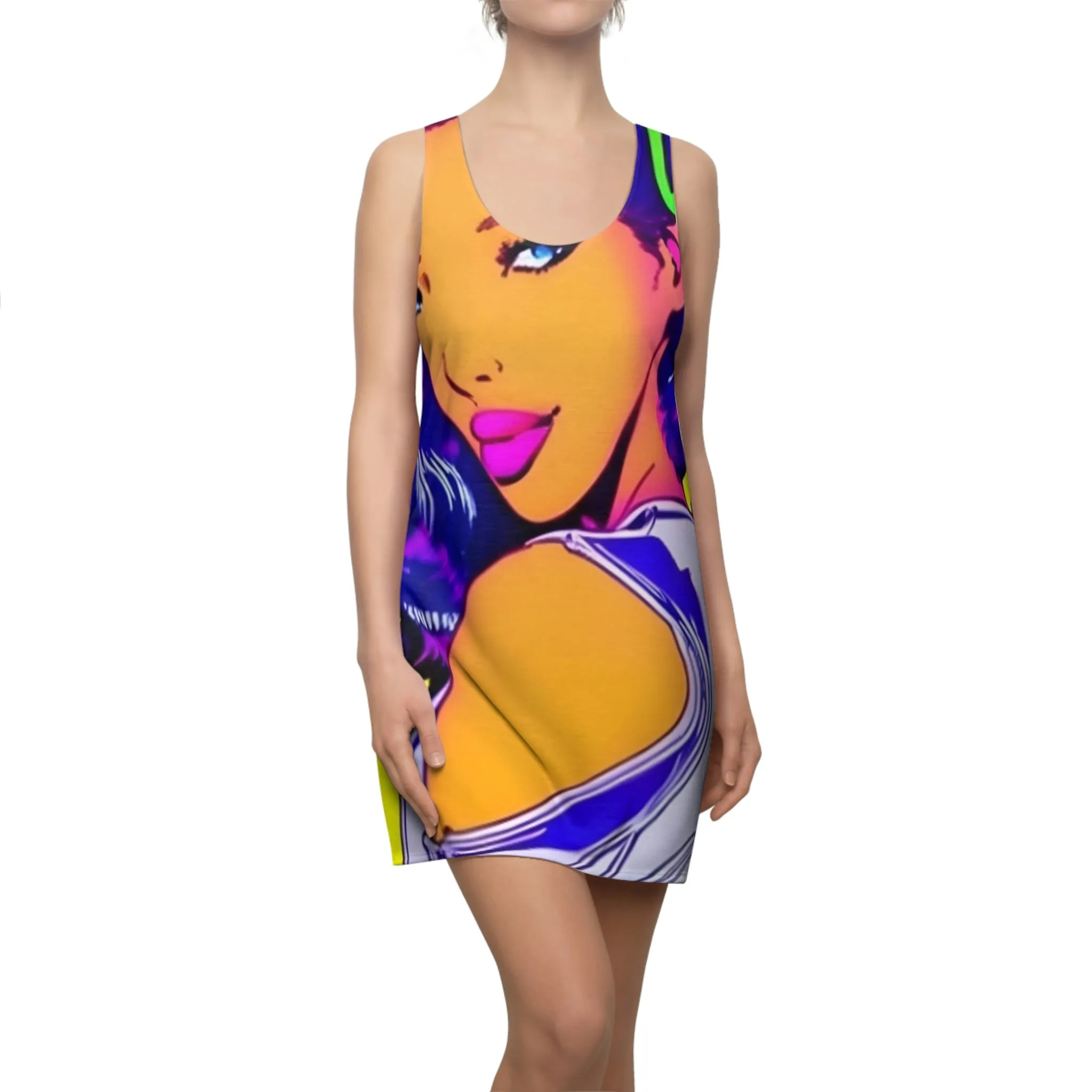 Anime Art  Women's Cut & Sew Racerback Dress (AOP)