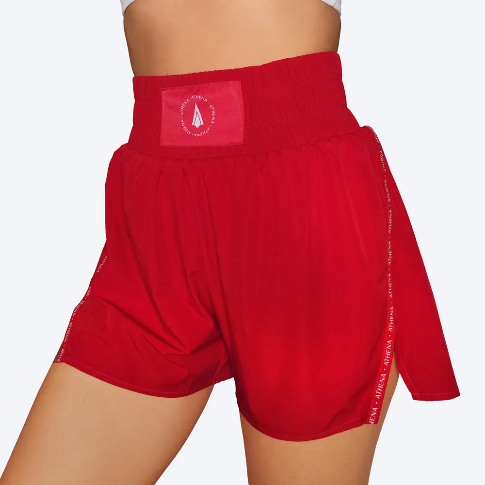 ATHENA FIGHTWEAR THEIA BOXING SHORTS (RED)