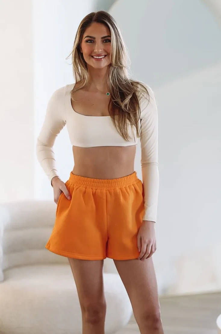 Be Me Sweat Shorts - Orange (FINAL SALE)