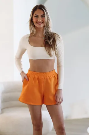 Be Me Sweat Shorts - Orange (FINAL SALE)