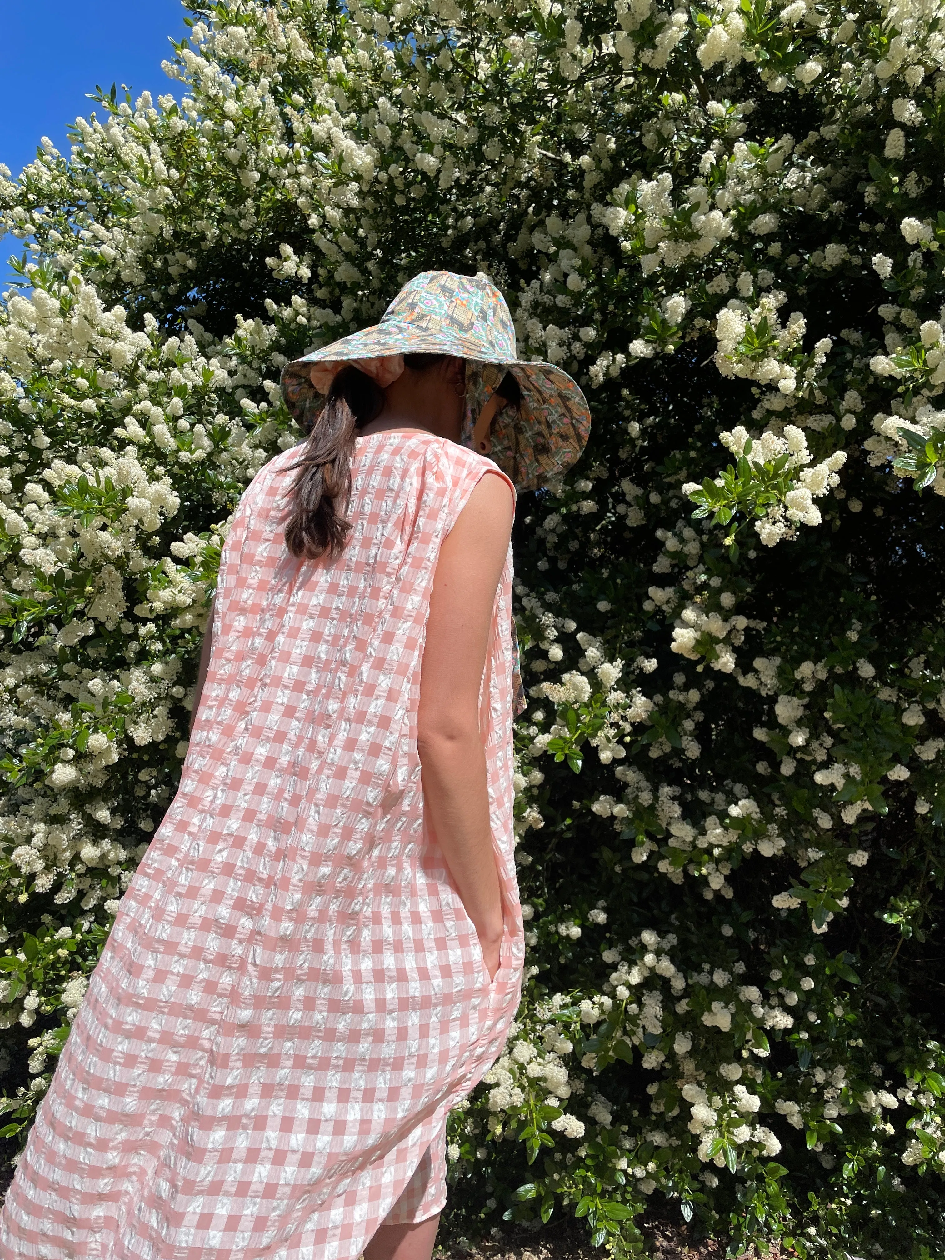 Beklina Basta Dress Grapefruit Gingham