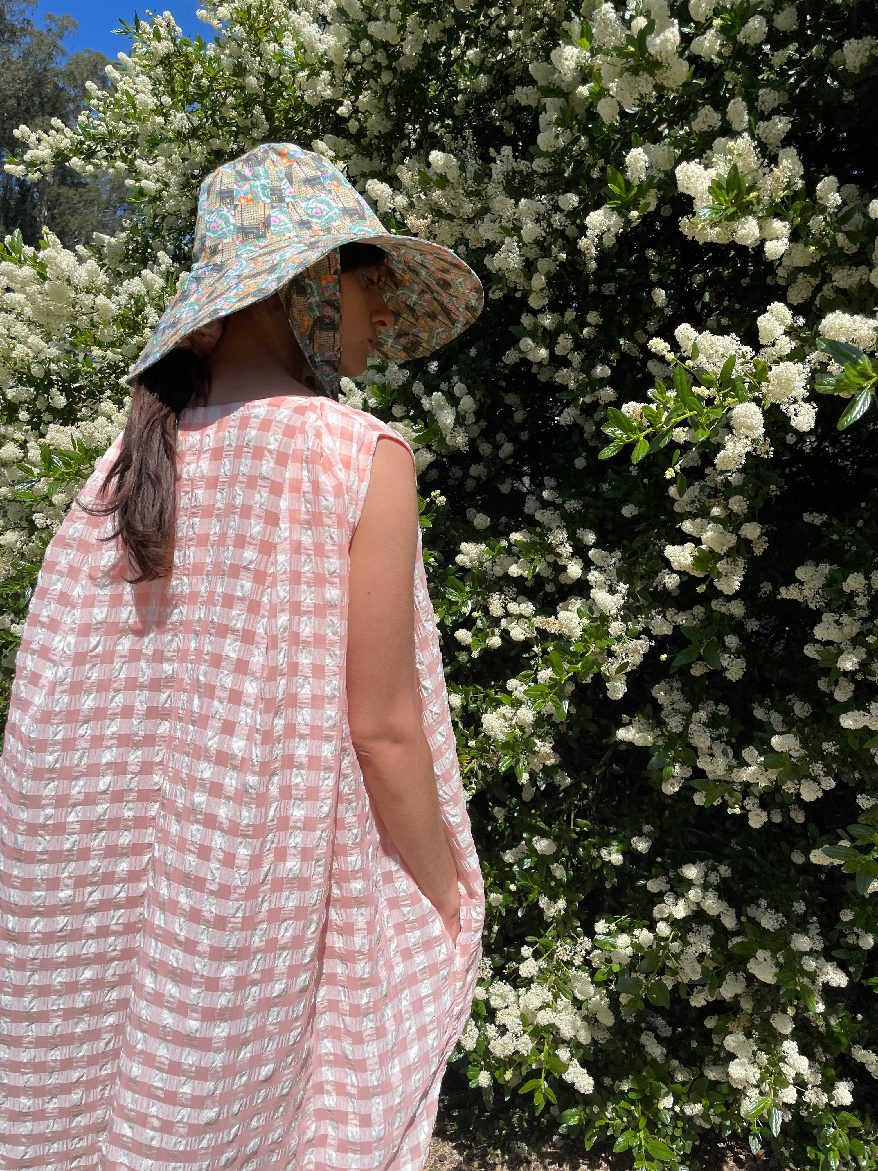Beklina Basta Dress Grapefruit Gingham