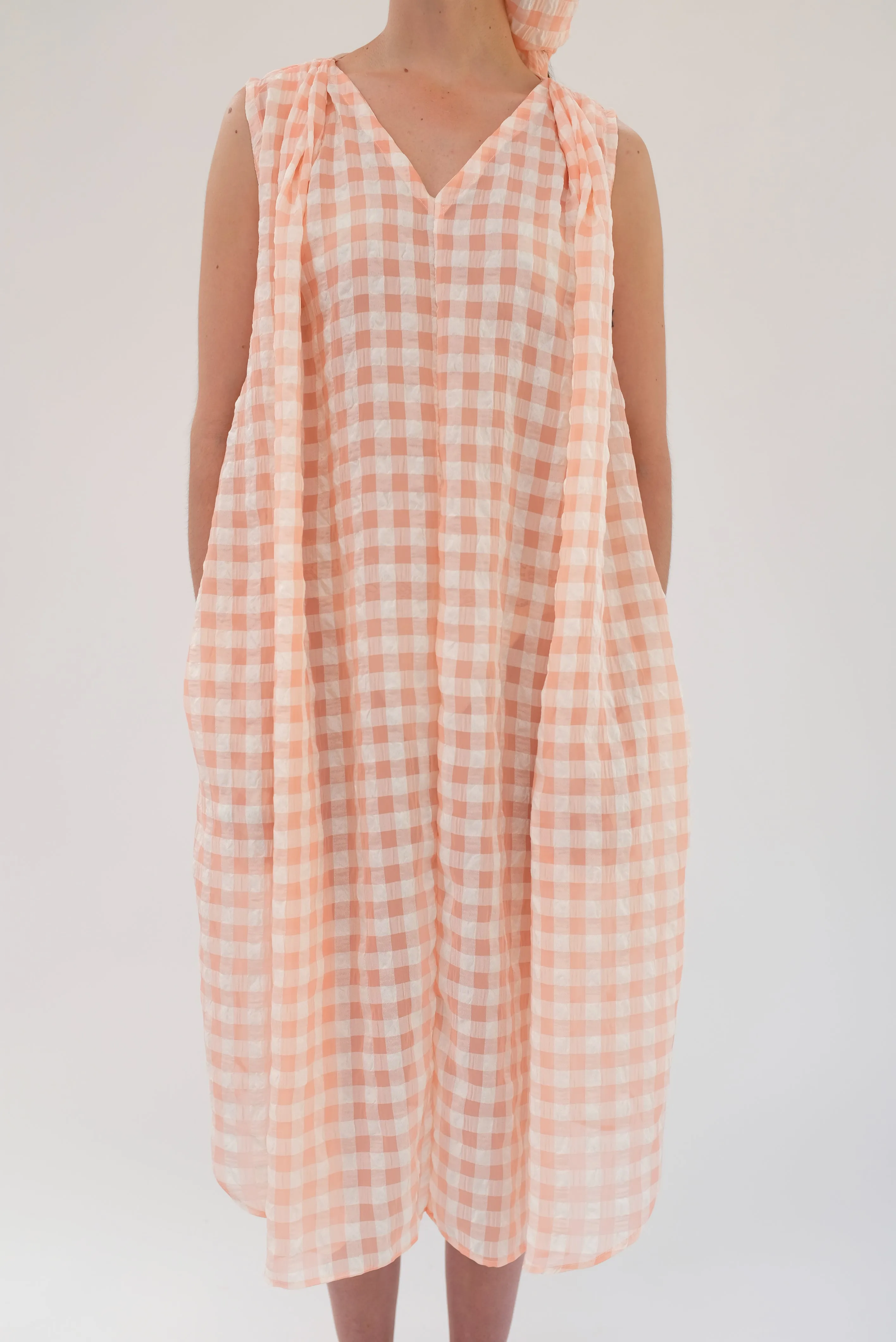 Beklina Basta Dress Grapefruit Gingham