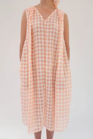 Beklina Basta Dress Grapefruit Gingham