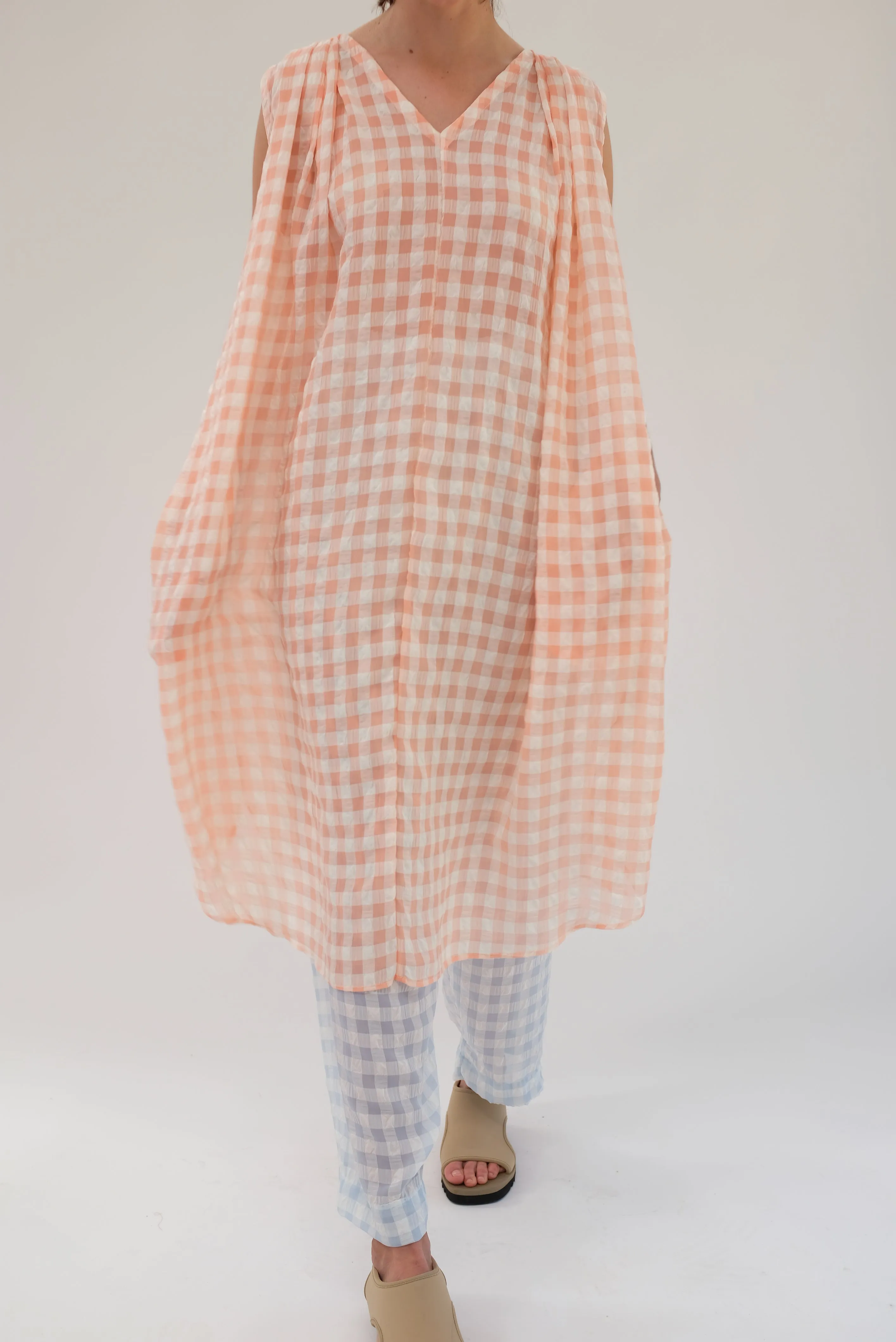 Beklina Basta Dress Grapefruit Gingham