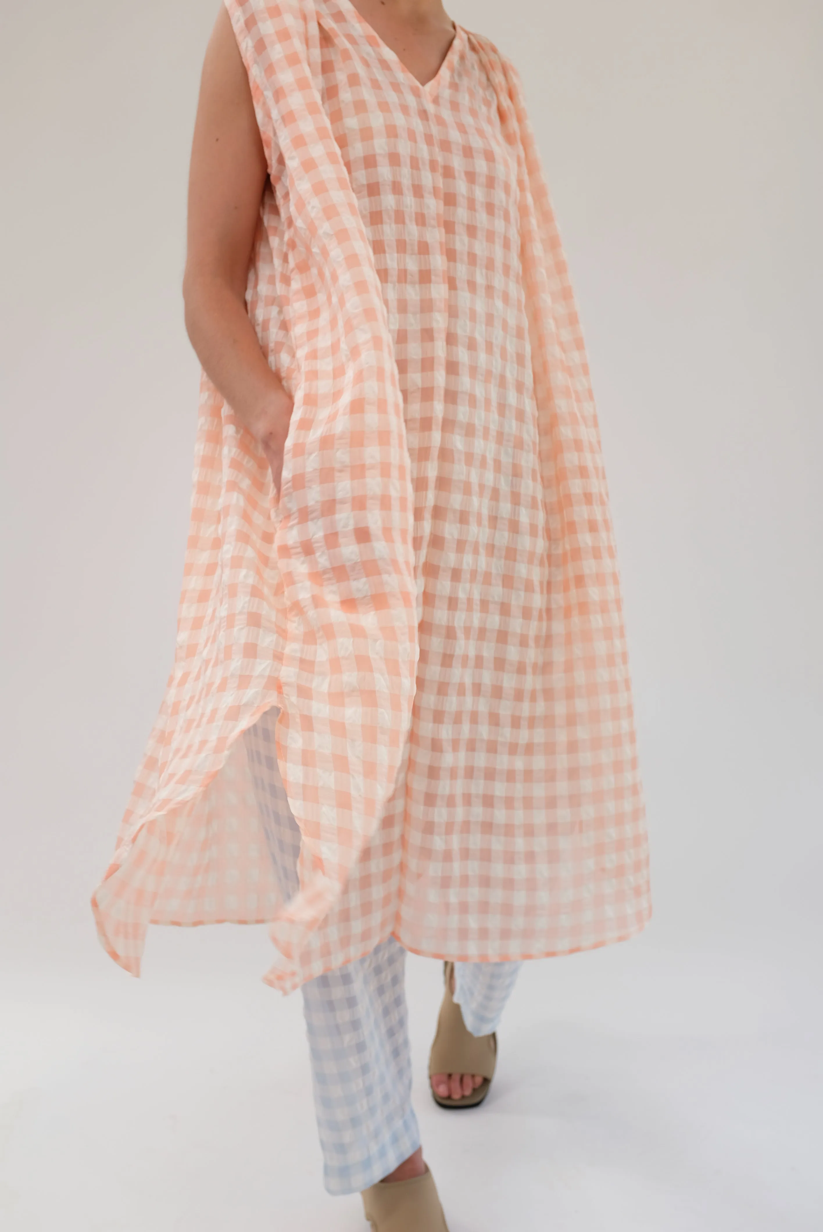 Beklina Basta Dress Grapefruit Gingham