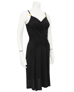 Black Grecian Style Cocktail Dress