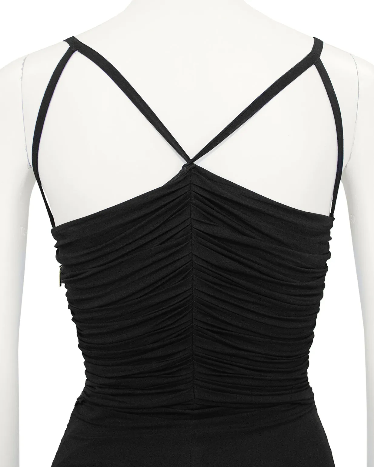 Black Grecian Style Cocktail Dress