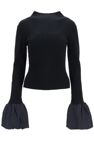 black high neck viscose top