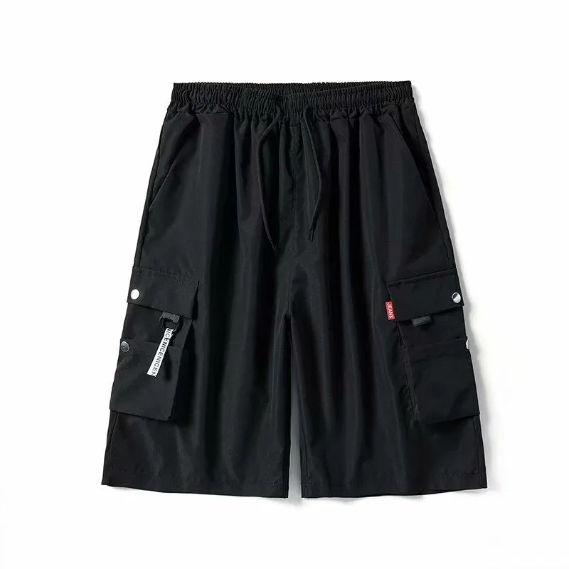 Cargo Shorts Men Summer Loose Casual Pants ins Korean Trendy Hip-Hop Pocket knee length Shorts