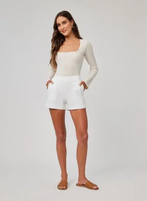 Catalina Clean Front Short - Whte