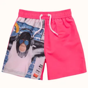 Chimp Print Swim Shorts
