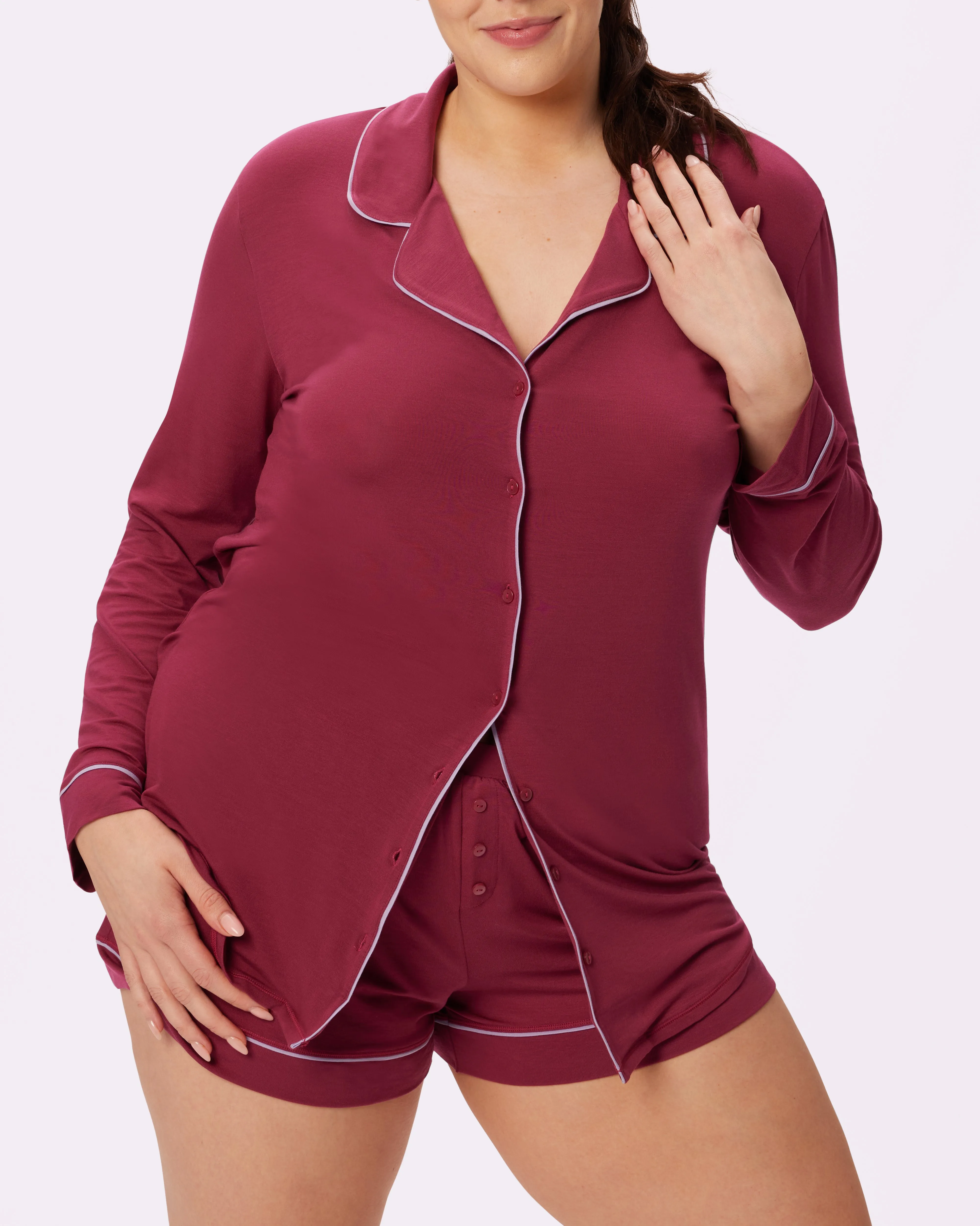 Cloud Longsleeve Button Up | SuperSoft (Lambrusco)