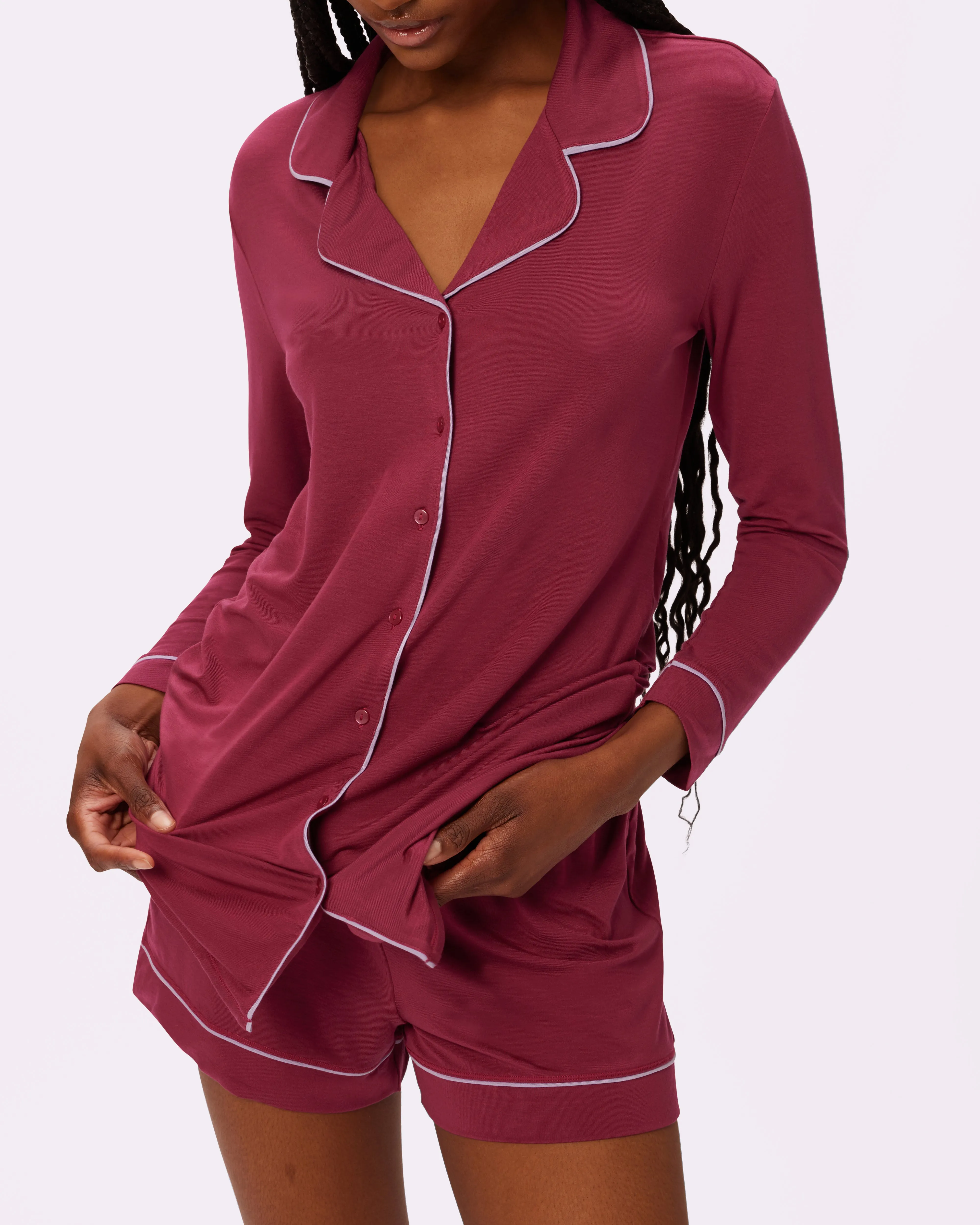 Cloud Longsleeve Button Up | SuperSoft (Lambrusco)