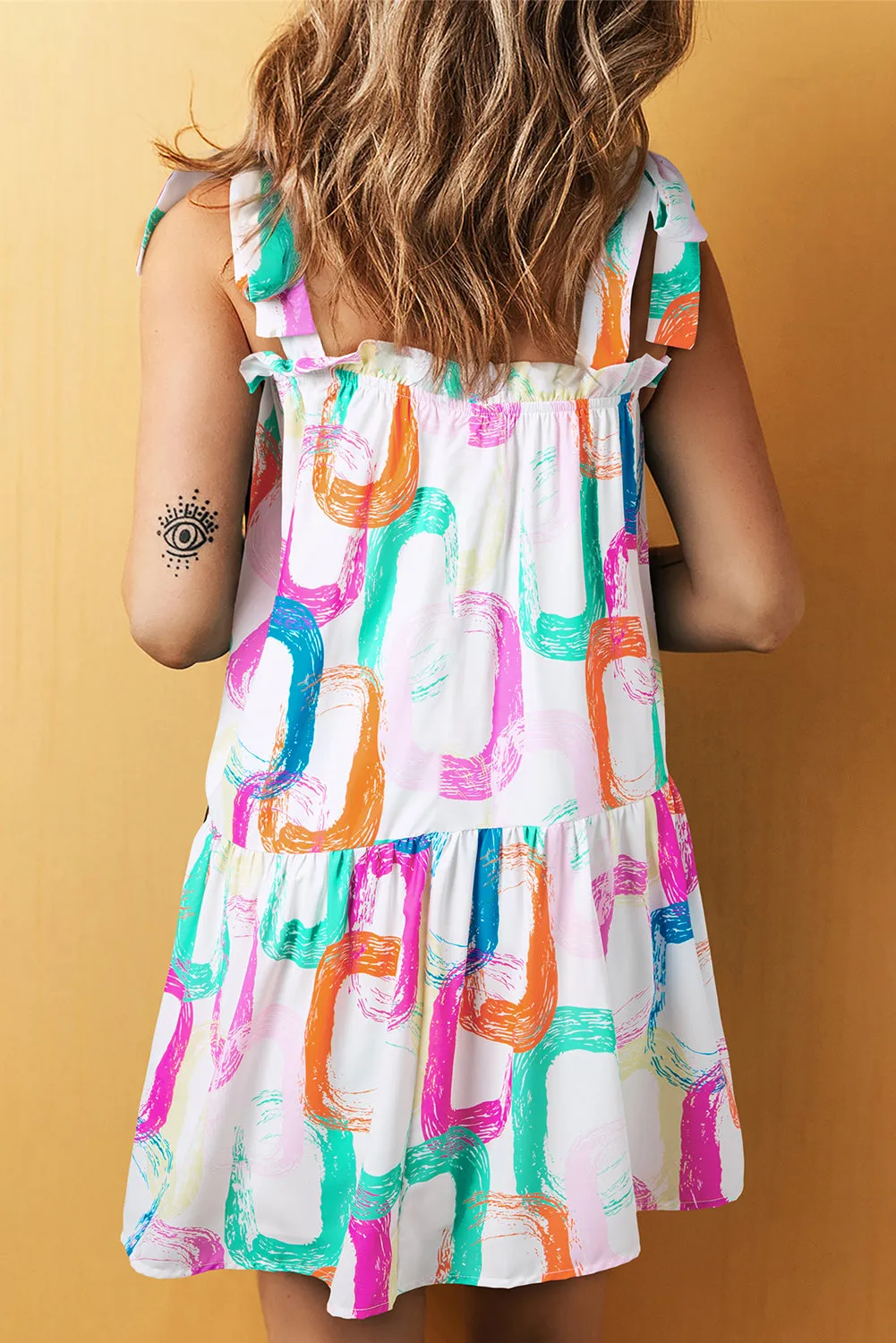 Colorful Sundress - White Rainbow