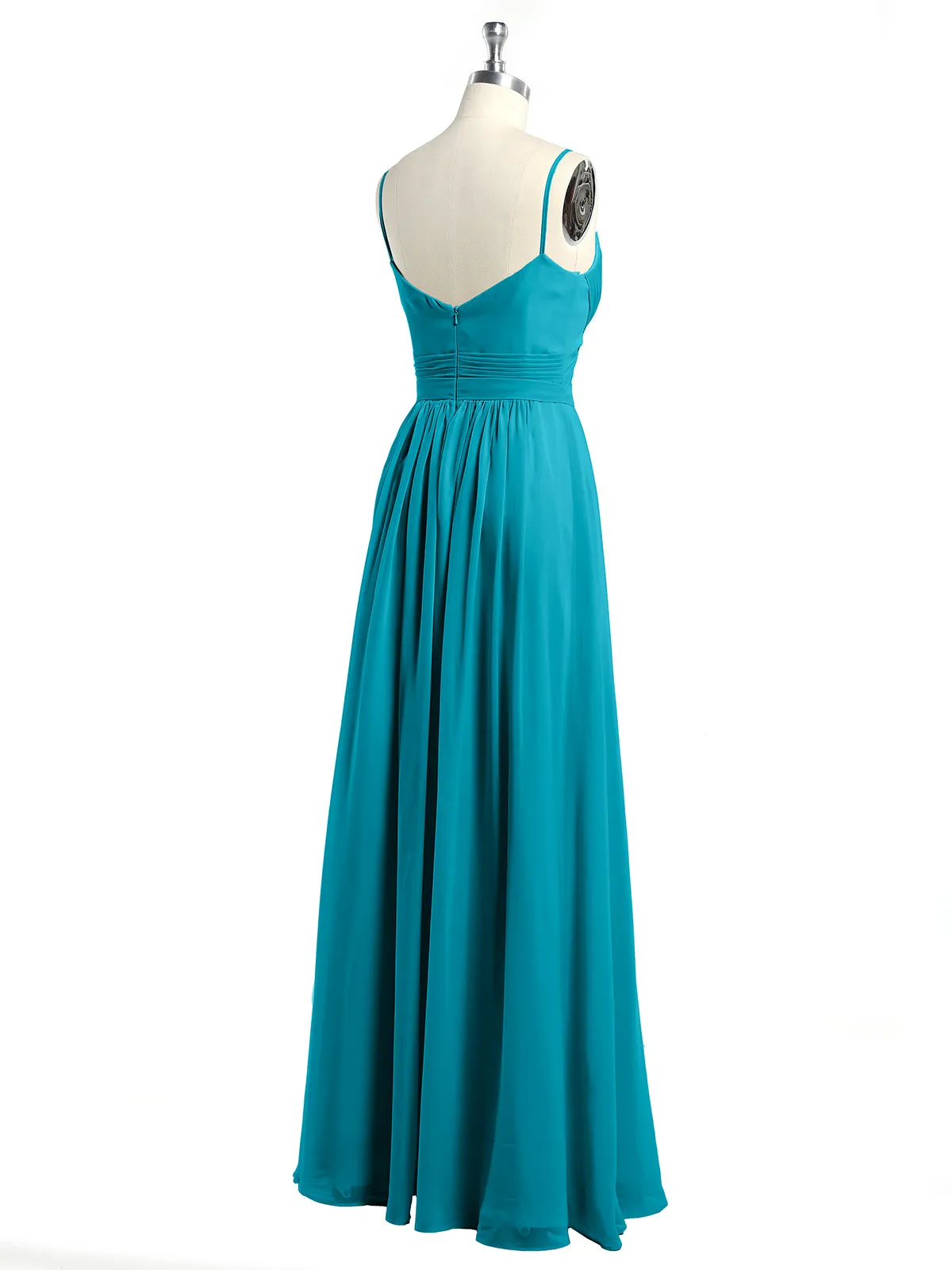 Cross Pleated Bodice Spaghetti Strap Dresses Jade Plus Size