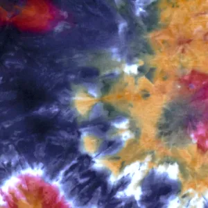 Darkest Blue-Red-Multi Tie Dye Stretch Baby French Terry Knit Fabric