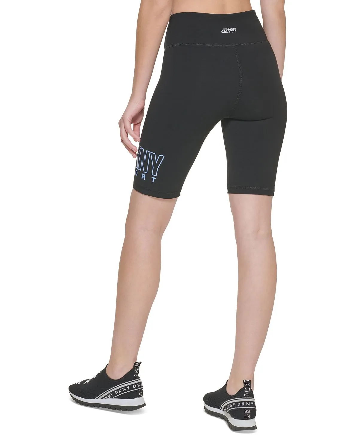 DKNY Women's High Waist Bike Shorts Black Size M