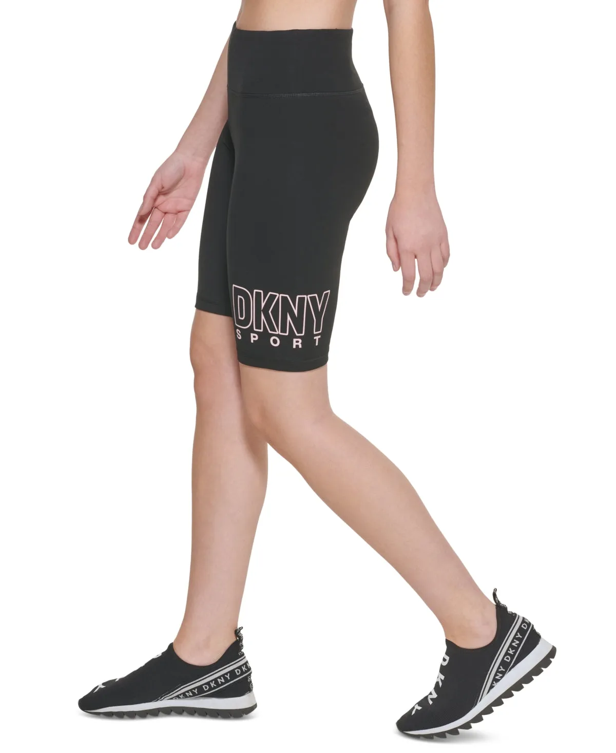 DKNY Women's High Waist Bike Shorts Black Size Medium