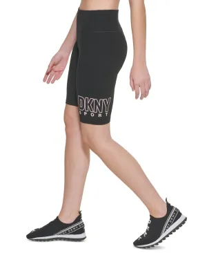 DKNY Women's High Waist Bike Shorts Black Size Medium