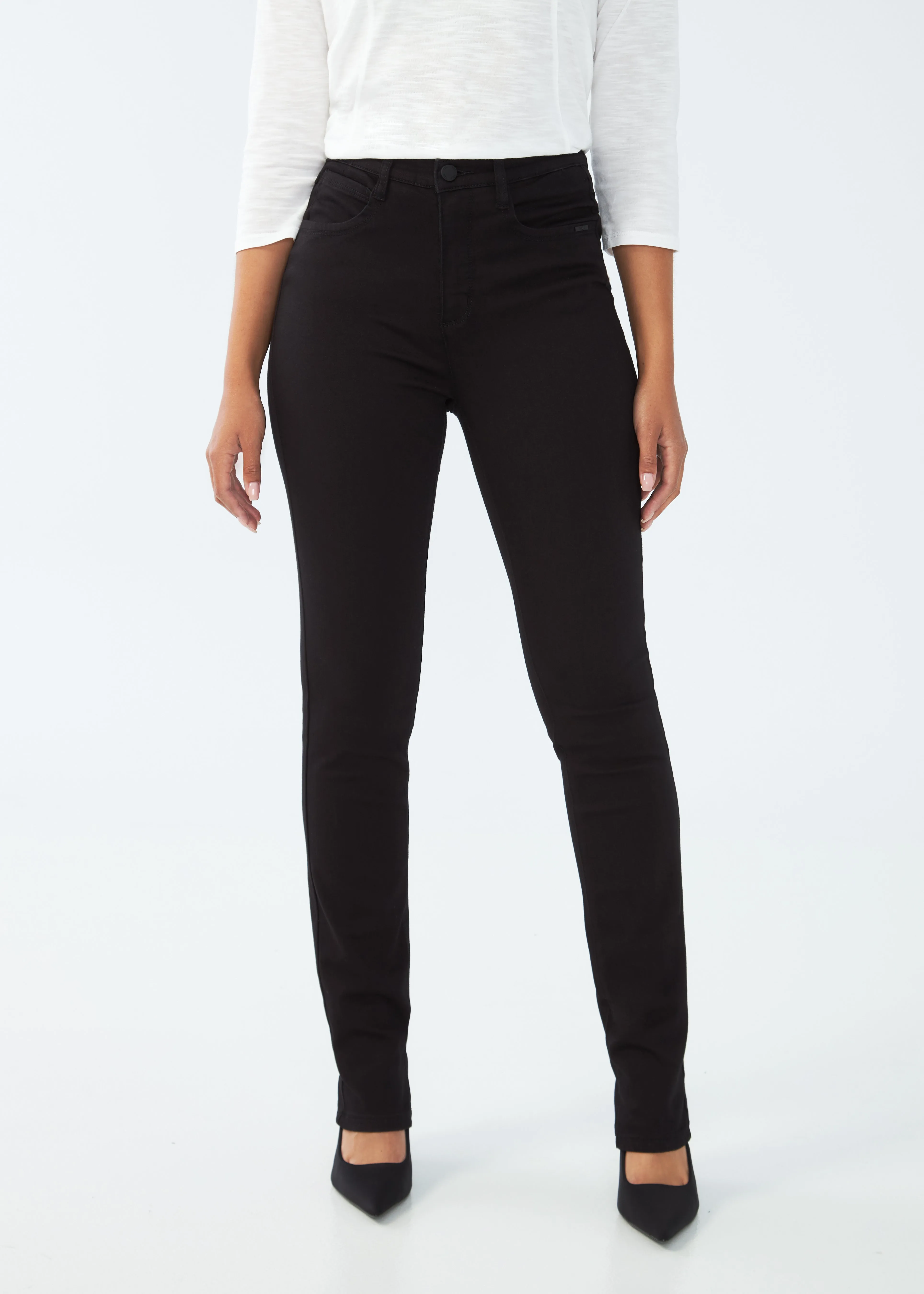 FDJ Suzanne Straight Leg, Black Onyx Denim