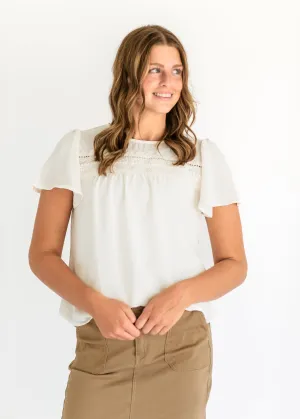 Florence Lace Trim Blouse Top - FINAL SALE