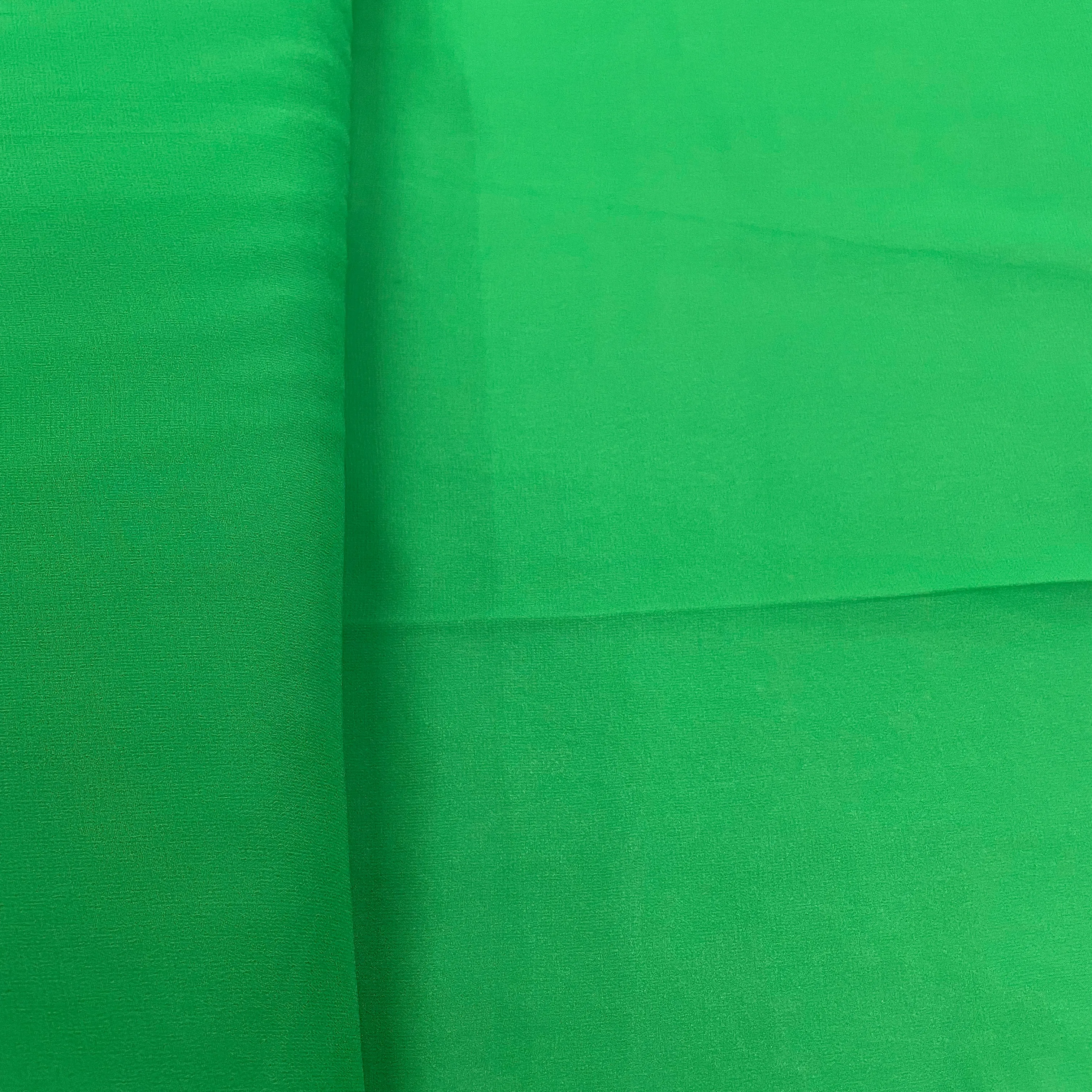 Forest Green Solid Georgette Fabric