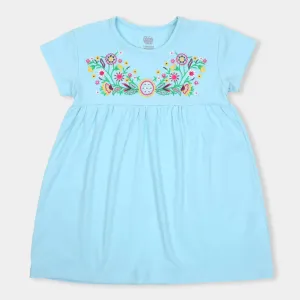 Girls Casual Top Embroidered - Blue