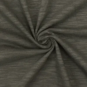 Gray Slub Stretch Spandex Rayon Jersey Knit Fabric