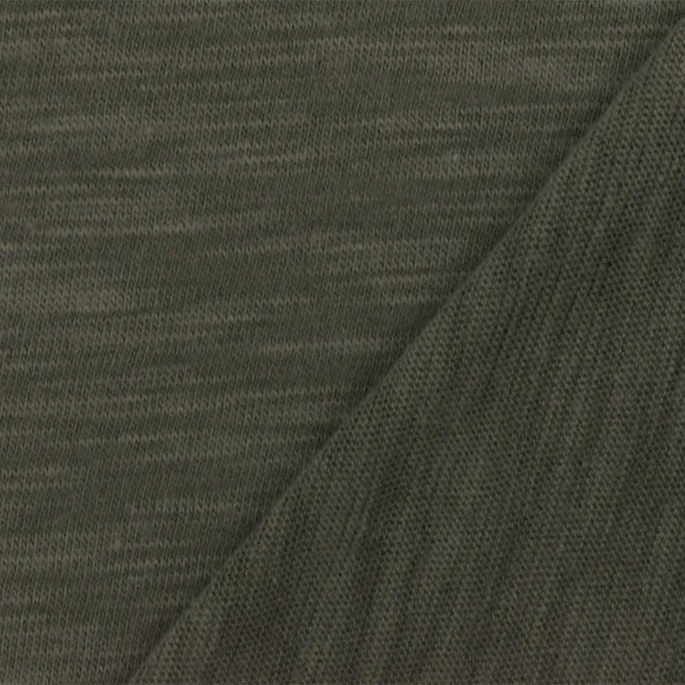 Gray Slub Stretch Spandex Rayon Jersey Knit Fabric