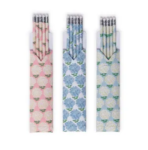Hydrangea Print Pencil  Set of 5
