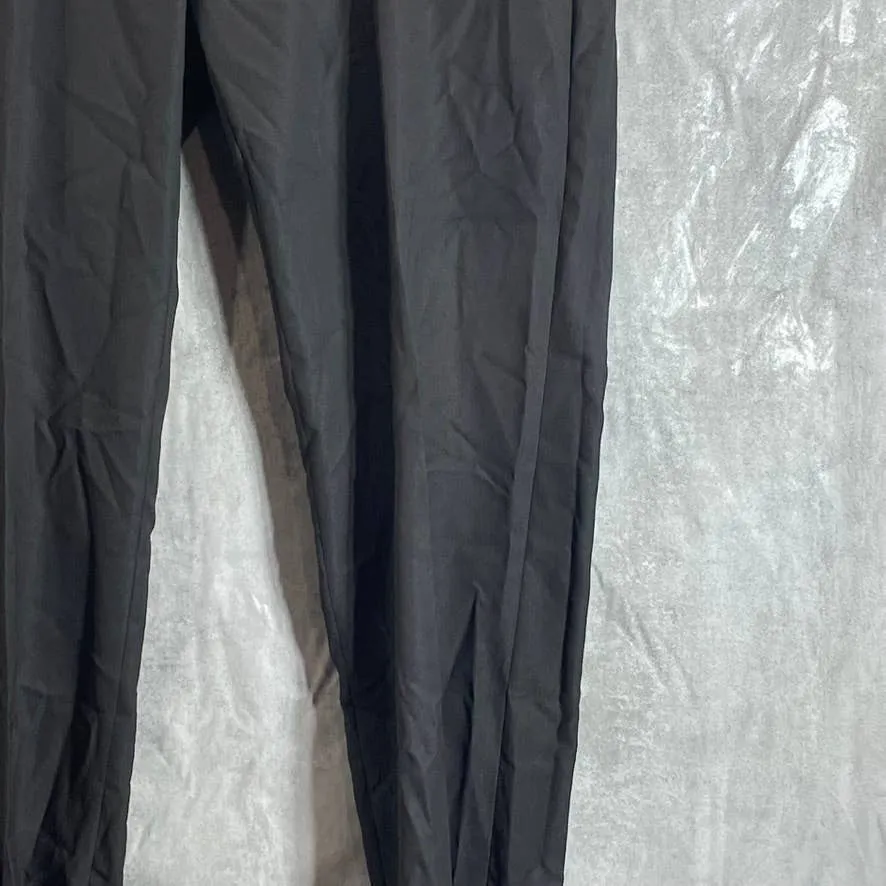 IZOD Men's Solid Black Classic-Fit Flat Front Suit Pants SZ 38X32