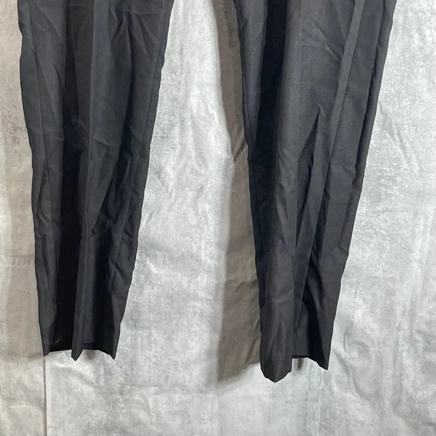 IZOD Men's Solid Black Classic-Fit Flat Front Suit Pants SZ 38X32