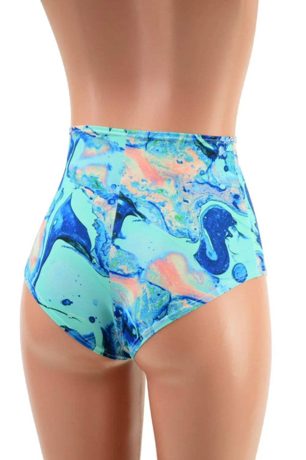Lapis Lagoon High Waist Siren Shorts