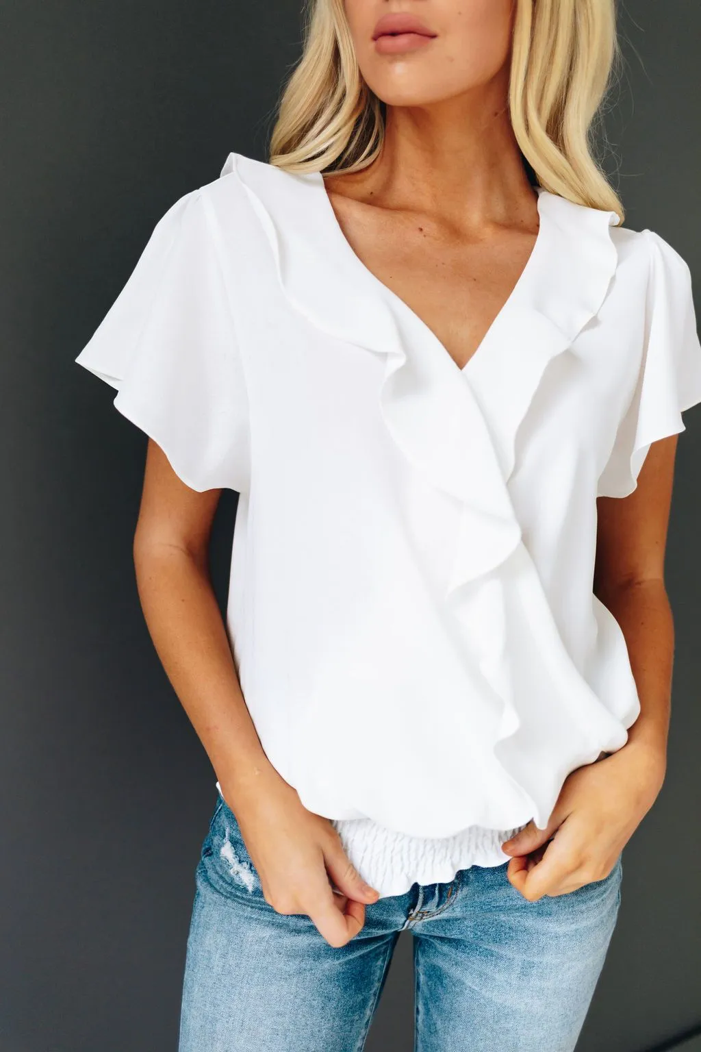 Live A Little Ruffle Detail Top