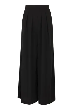 Moss Crepe Wide leg Pants | BLACK | 0124AR