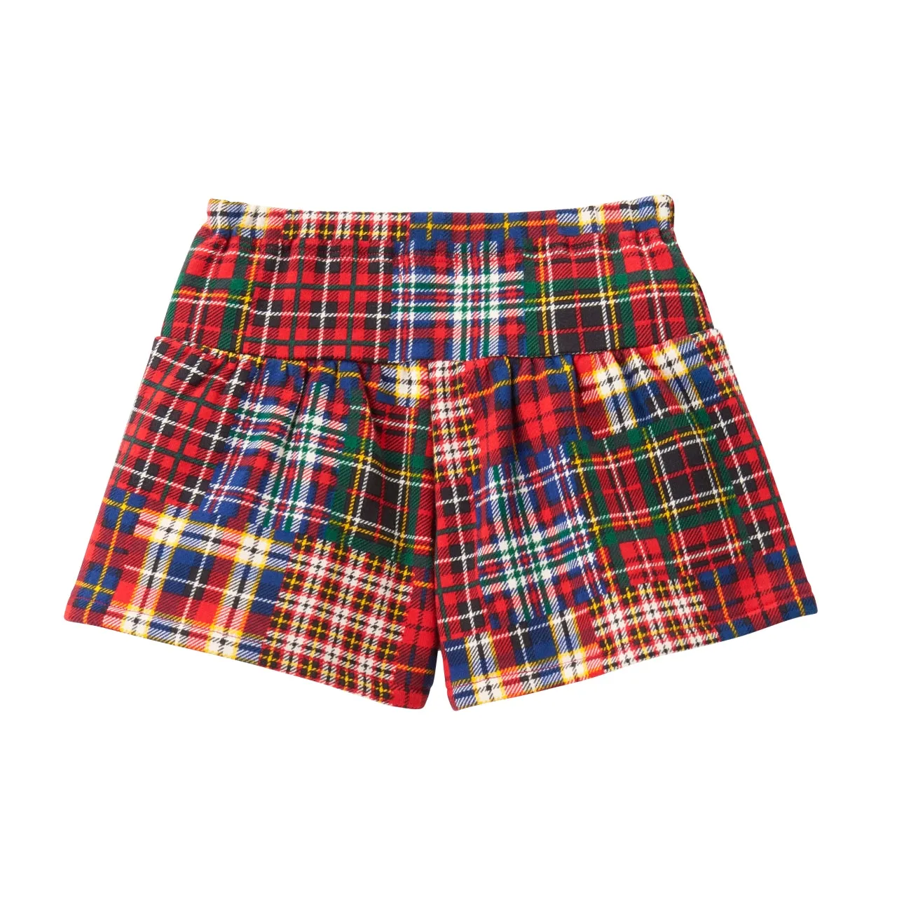 Patchwork Plaid Culotte Skirt