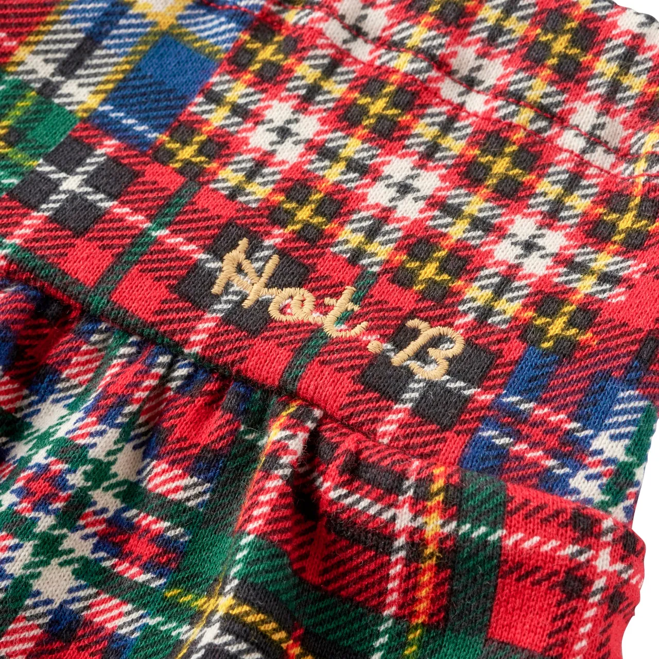 Patchwork Plaid Culotte Skirt
