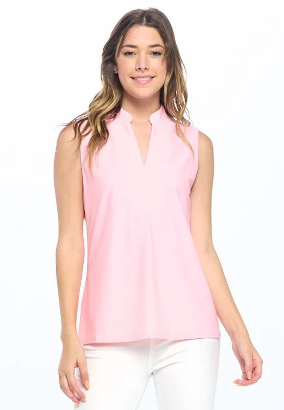 Pink Sleeveless Sports Top