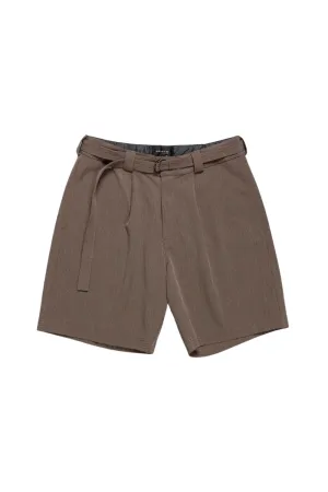 Pleated Suit Short | Taupe