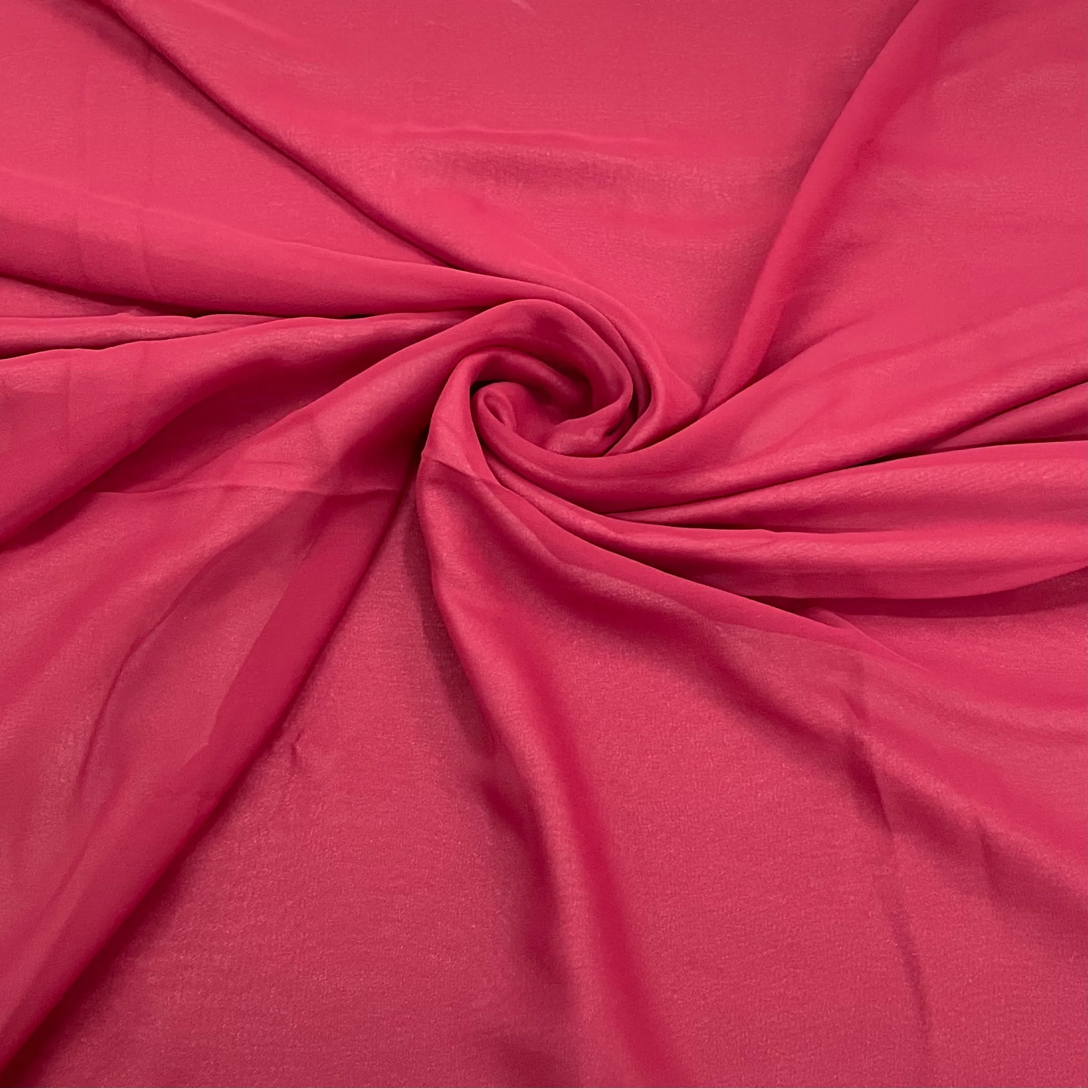 Red Maroon Solid Georgette Fabric