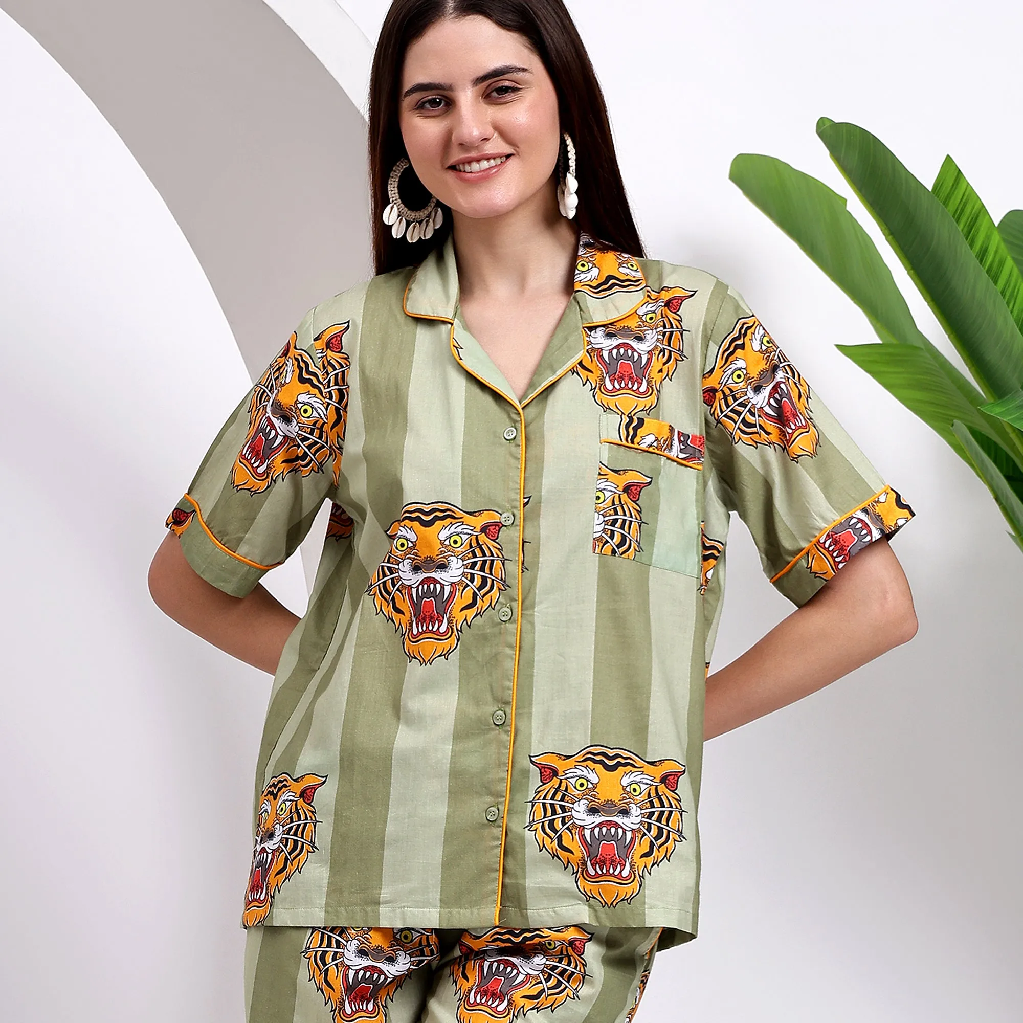 Roaring Tiger: Women's Pj Shorts for A Modern Wear