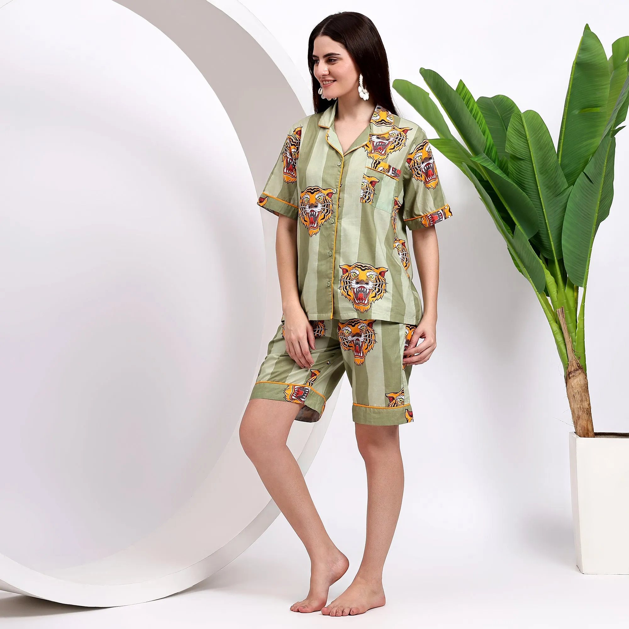 Roaring Tiger: Women's Pj Shorts for A Modern Wear